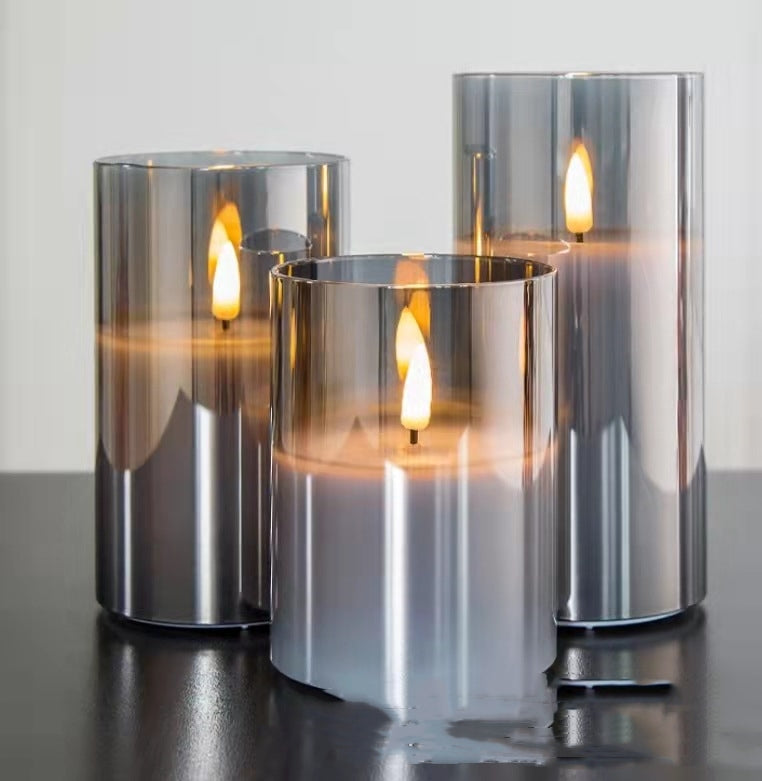 Electroplated Glass LED Electronic Candle