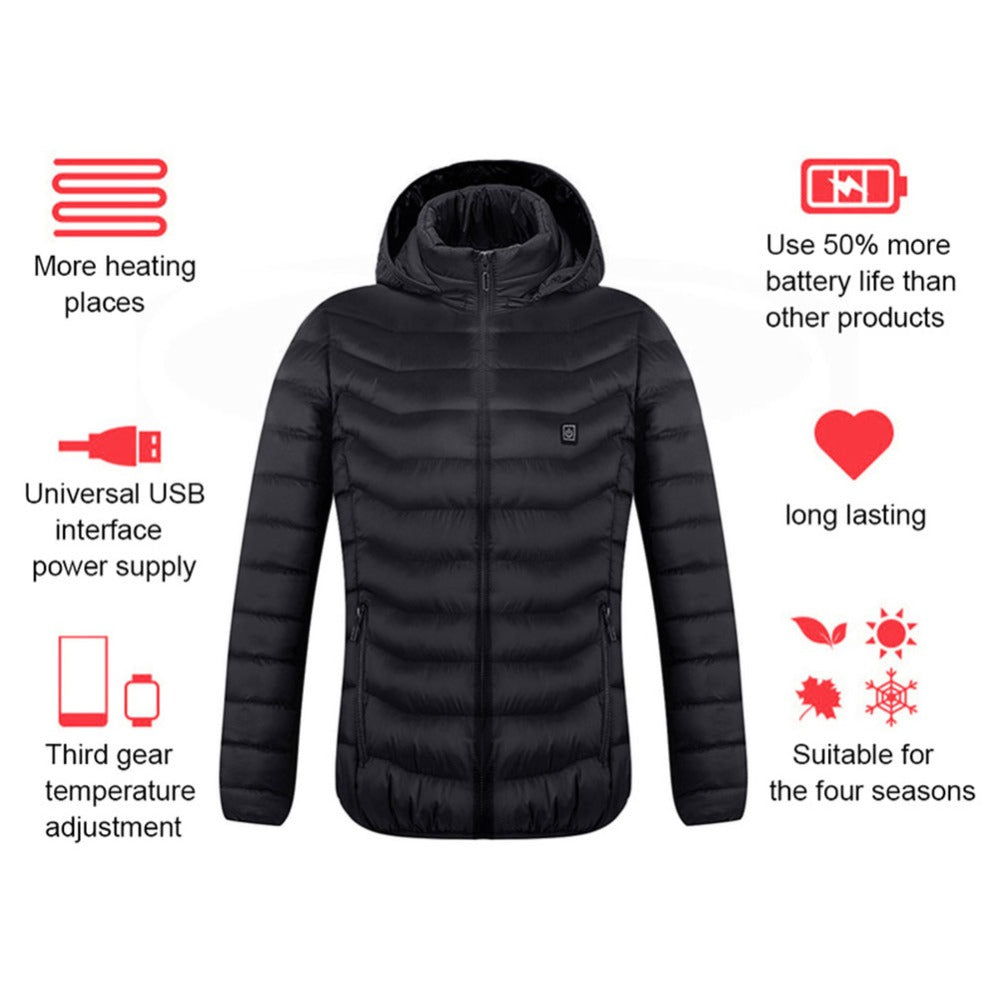 Winter Heated Jacket USB Electric